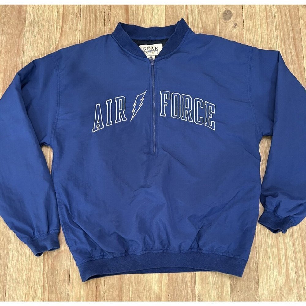 Vintage Air Force Academy Gear For Sports 1/2 Zip Windbreaker Pullover Men’s M